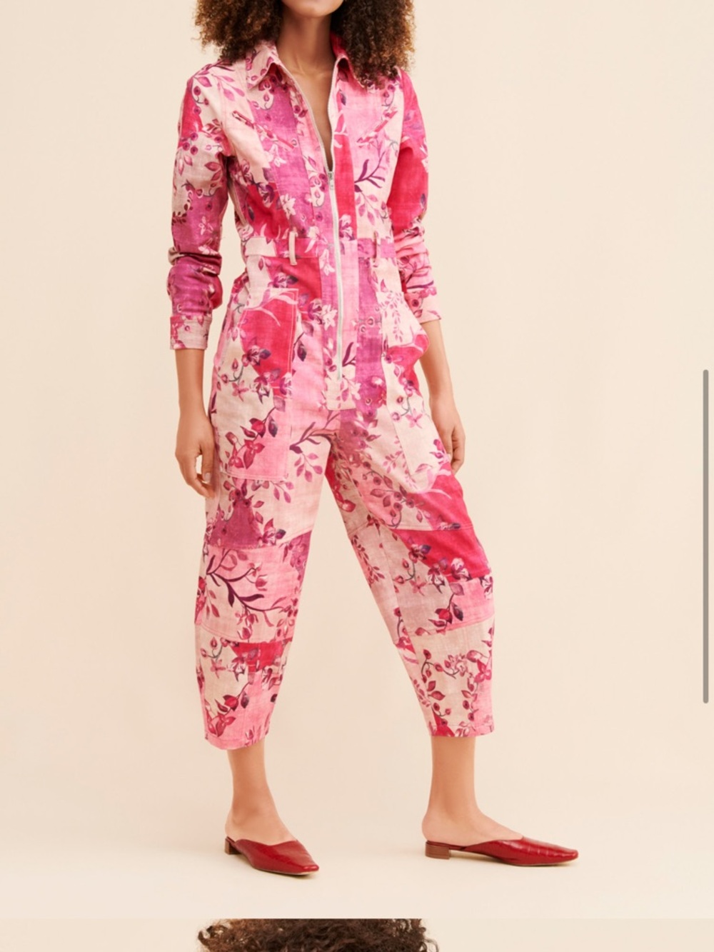 Dolce Vita CHUFY Aldo Pink Floral Patchwork Jumpsuit